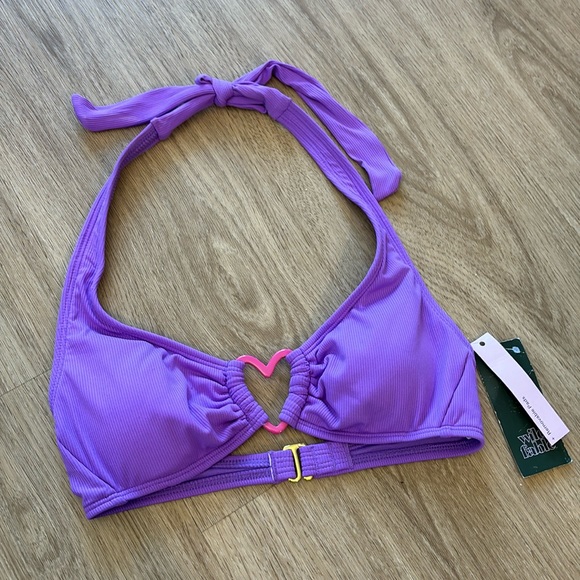 💜NWT💜 Wild Fable Heart Halter Bikini Top - Picture 1 of 4